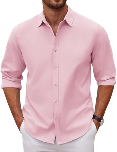 COOFANDY Men's Long Sleeve Casual Dress Shirt