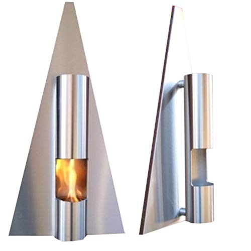 Gel y Etanol Chimenea Pyramide - Elija entre 5 colores (acero inox)