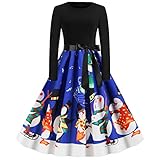 Perfekt für Halloween, Weihnachten, Cosplay, Spielen, Alltagskleidung und etc.Frauen Eine Linie Vintage Gedruckt Spitzen-Panel Halloween Kleid Retro Rockabilly Kleider bustier damen mittelalter kleidung damen t-shirt damen strandkleid lang minikleid damen bikini damen mittelalter kleid jeanskleider damen sport shirt frauen plateau schuhe damen pulli damen hemd damen