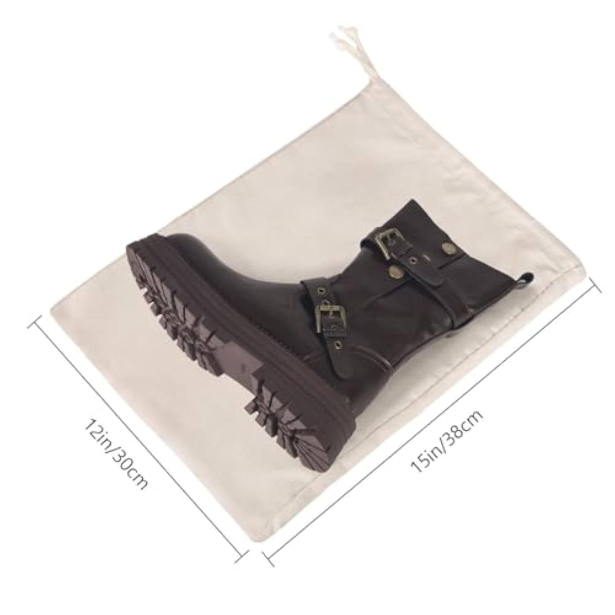 Flannel Boot Bag for Cowboy Boots, Travel Storage Bag