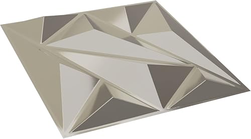 Miniatura 6 de Ekena Millwork 19 58 pulgadas de ancho x 19 58 pulgadas de alto, marquesa EnduraWall decorativo 3D, cromo brillante (cubre 2.67 pies cuadrados).