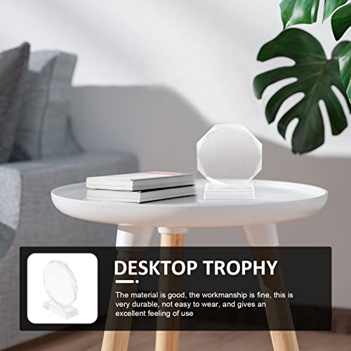 VANZACK Troféu de prêmio transparente de cristal decorativo troféu de prêmio delicado acessório de p