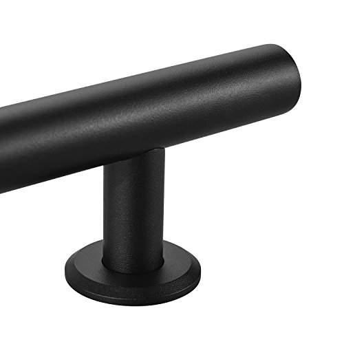 Faithland 12" Heavy Duty Pull And Flush Door Handle Set In Black, Sliding Barn Door Handle - Fit Doors Up To 2 3/8'' - Pack Of 2 #TOP6