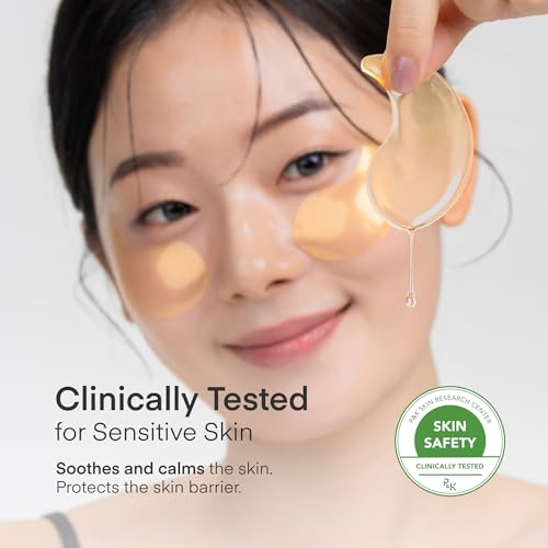 Image of TEREZ & HONOR 24K Gold Retinol Wrinkle Smoothing Eye Patches - 120 Korean Hydrogel Eye Masks with Collagen Peptide for Fine Lines, Dark Circles, Puffy Eyes & Bags - Self Care, Gifts, Fragrance-Free