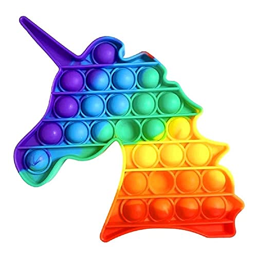 Crazycute® Unicorn Design Puppet Toy Unicorn Pop it Fidget Toy, Multicolor ( 1 Piece )