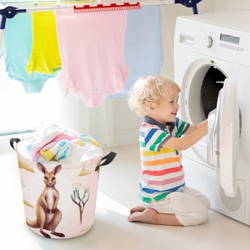 Grand panier à linge pliable imperméable avec poignées ultra résistantes
