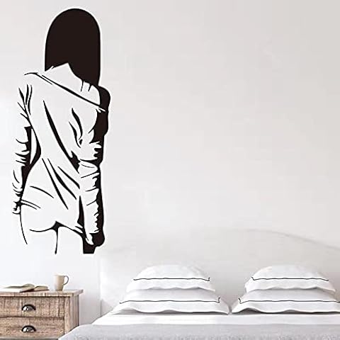 MISHIJI Sexy Girl Wall Stickers Living Room Bedroom Background Decorative Mural Art Wallpaper Home Decoration Personality Stickers 58cm x 22cm Cover