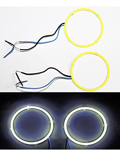 Image of Vagary Bajaj Pulsar RS 200 LED Angel Eyes Ring Light Projector Lens (White) | Vehicle Service Type : FOR KTM SMALL RING LIGHT
