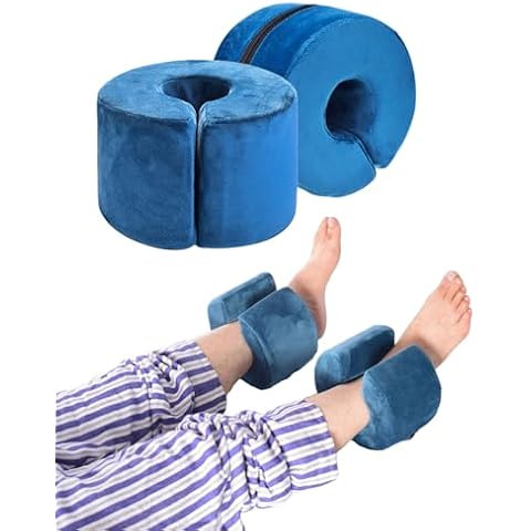 Adult Bed Sore Pads Wedge Foot Support Pillow Pressure Ulcer Ankle Protector Ring Foot Rest Pillows Bedridden Patient Elderly Heel Cushion Sleeping Elevated Foam Pad Leg Post Surgery Recovery Pillow Cover