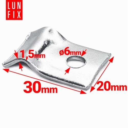 Miniatura 2 de Abrazaderas Metalicas Para Tubos 30x20 Mm 10 Piezas Con Tornillos Autoperforantes, Grapas Para Cables Pared Y Abrazadera Metalica Para Tubo Para Fijacion Segura Color Zinc Lun Fix