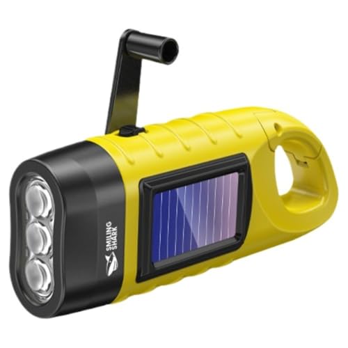 Lampe de poche LED à énergie solaire portable, éclairage de tente, torche à manivelle dynamo, alpinisme camping, lanterne d'extérieur