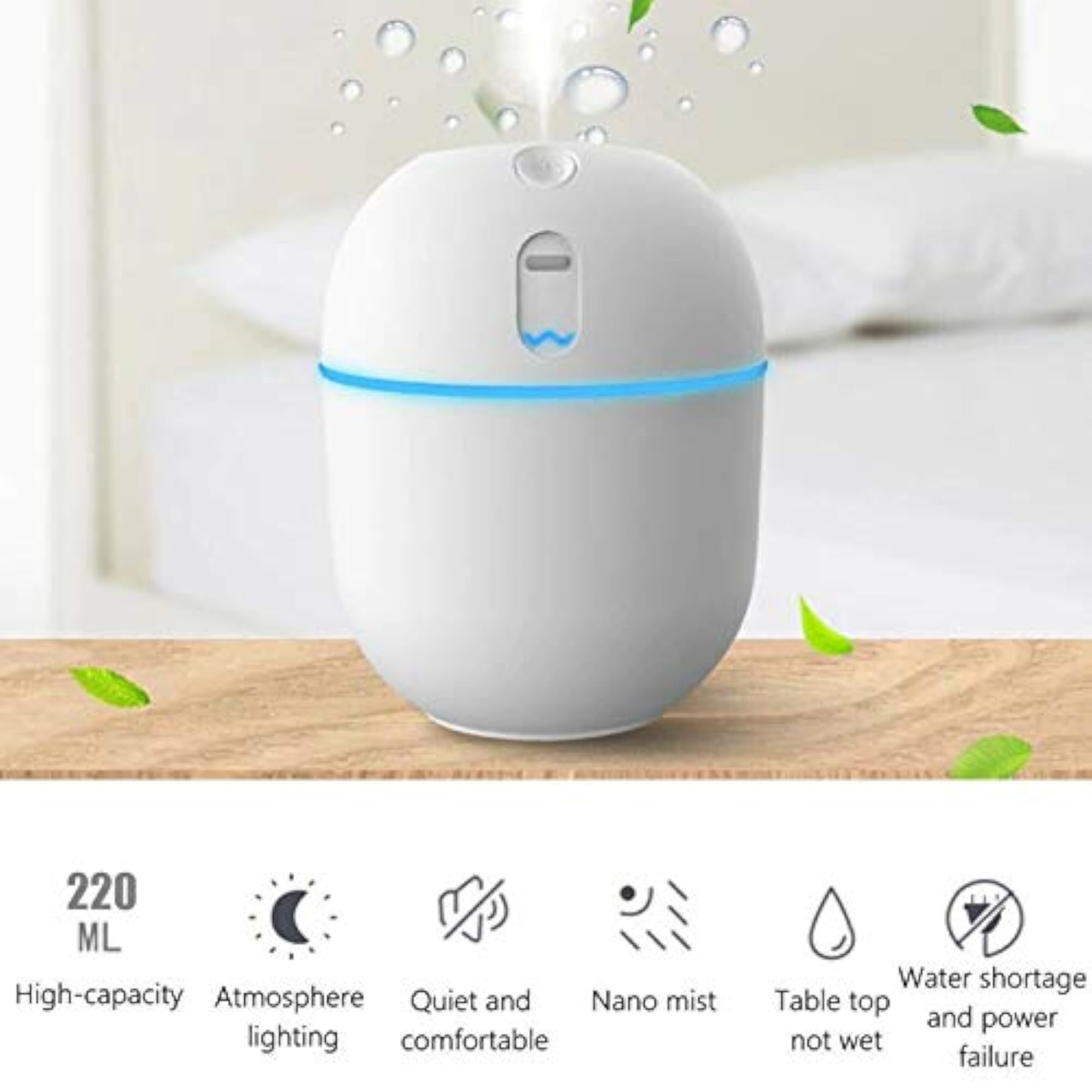 Mini Humidifier, Easy to Operate Aroma Diffuser for Home and Office