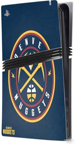 Skinit Decal Gaming Skin Compatible with PS5 Pro Console - Officially Licensed NBA Denver Nuggets Standard - Blue Design