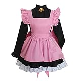 ECMRAD CARD CAPTOR SAKURA Black Cat Maid Servant Dress Outfit CardCaptor Cosplay Costume (Female, Custom Made)