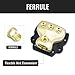 LEIGESAUDIO 0/2/4 Gauge in 4/8/10 Gauge Out Copper Amp Power Distribution Block for Car Audio Splitter (3 Way)