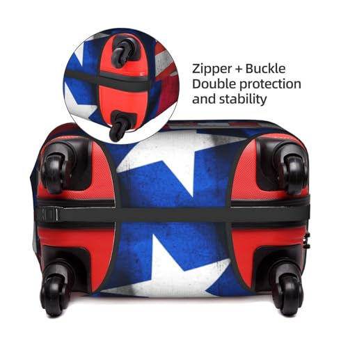 America Flag Texas Flag Travel Luggage Cover Washable Suitcase Case Suitcase Protector Fit Luggage Cover X-Large4