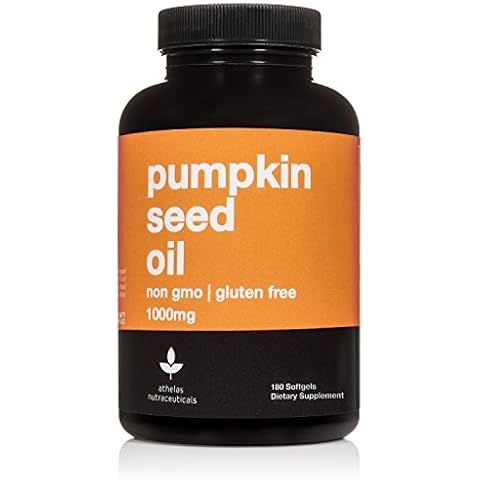 Pumpkin Seed Extract Capsules 1000mg - Non-GMO Premium Cold Pressed Prostate and Urinary Tract Support - Bladder Regulation and Control - Pumpkin Seed Oil Softgels Capsules Supplement - 180 Capsules Cover
