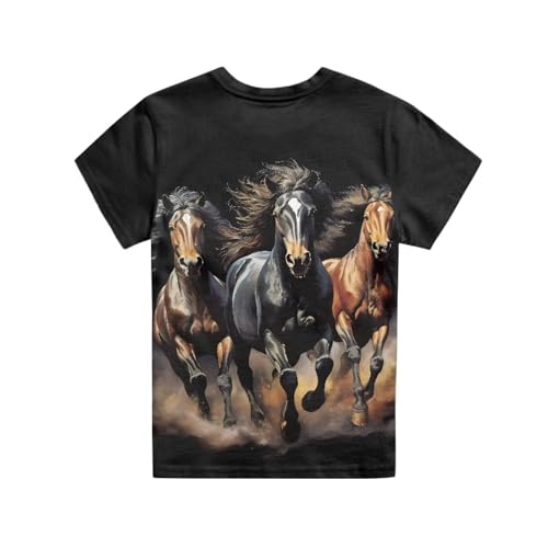 Image of JEOCODY Boys Girls Graphic Tees Funny 3D Printed Short Sleeve T-Shirts 3-16T