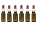 Produktbild hocz 6 x 10 ml Pipettenflasche mit Glaspipette | 6 Glasflaschen 6 Pipetten | Braunglas | Füllmenge: 10 ml | E-Liquids Tropfpipetten