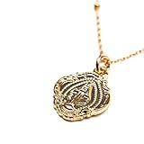My Saint My Hero Miraculous Mary Petite Necklace in Gold-Tone