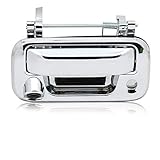 EWAY Tailgate Handle Backup Rear View Reverse Camera for Ford F150 2004-2014/Super Duty F250/F350/F450/F550 2008-2014 Explorer Sport Trac Lincoln Mark LT Pickup Truck Chrome(with Optional Guideline)