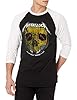 Metallica Men's Now That We're Dead Raglan Baseball Jersey T-Shirt, Black/White, S #3