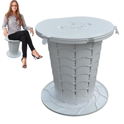 demaxiyad Inodoro portátil para automóvil, inodoro portátil para adultos, impermeable, ligero, portátil, con cubo de capacidad de 880 libras para mesita de noche