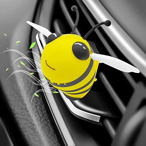 Car Air Vent Clip, Cute Litter Bee Shape Car Vent Clip Decoration, Universal Car Interior Accessories, Car Vent Air Freshener, Innovation Car Air Fresheners Gift (Yellow) #TOP5