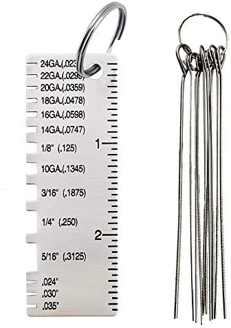 Wire/Metal Sheet Thickness Gauges - Welder Gage with Clear Printing and Double-Sided Inspection Tool,Handy and Accurate