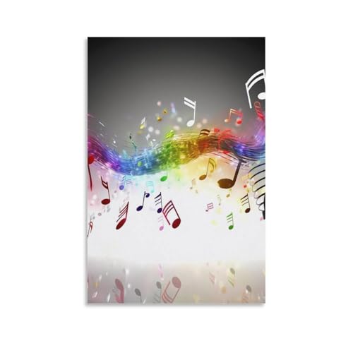 Toile murale notes de musique pour rénover un mur de salon