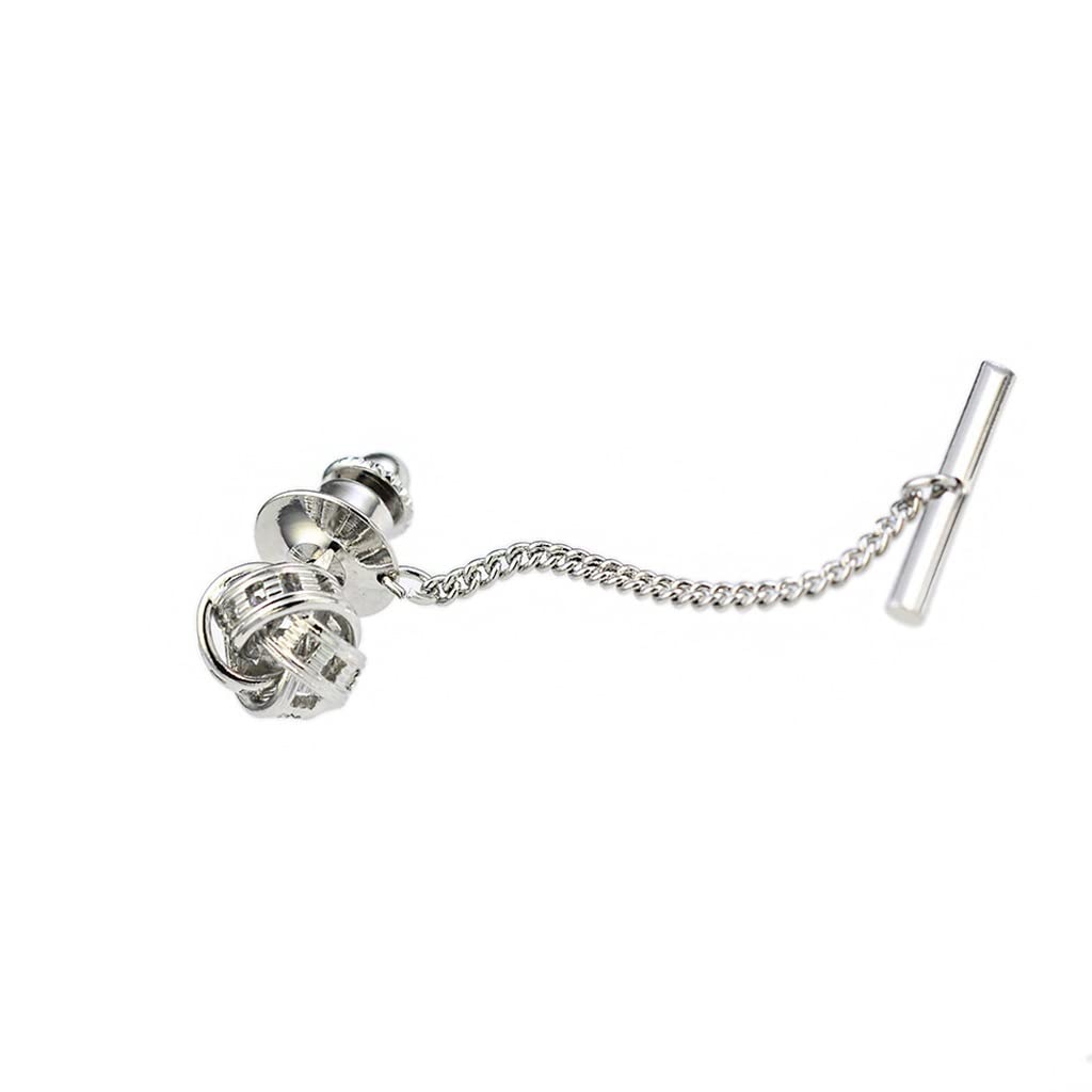 Mehrzweck-Hemdkragennadel, Herrenanzugkragenschnalle, geflochtene Metallbrosche, Krawatte, Feste Dornschließe (Argento Talla ?nica)