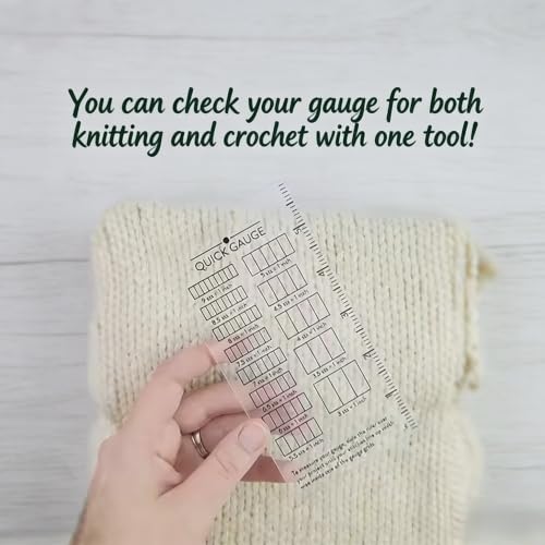 Quick Gauge Ruler for Knitting & Crochet, Stitch Measurement Tool — view 5
