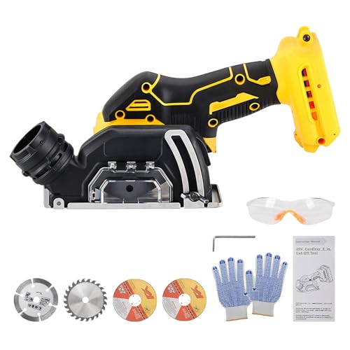 Amoladora angular inalámbrica compatible con batería Dewalt de 20...