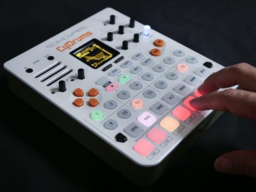 Sonicware CyDrums [Expressive Drum Synthesizer] 8-Track Beatmaking, 4D-Drumsounds, 22 individuell Klangstrukturen, Vielseitige Effekte und flexibles Routing