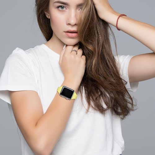 Image of Thin Silicone Band Compatible with Apple Watch 41mm 38mm 40mm 46mm 45mm 42mm 44mm, Slim Narrow Replacement Sport Strap Wristband for iWatch Series 11 10 9 8 7 6 5 4 SE Ultra 3 2 1 Women Men