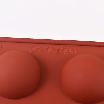 Newk 8 Holes Half Sphere Silicone Mold, 3 Packs 8-Cavity Half Sphere Mold for Making Chocolate Bomb, Cakes, Jelly, Pudding, Dome Mousse