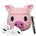 Produktbild Dotuo Silikon Hülle kompatibel mit AirPods Pro Case 2019 - Passgenaue Zweitilige Schutzhülle für AirPods Pro Ladecase, Ultradünnes Case Unterstützt kabelloses Laden, Cartoon Schwein-Pink