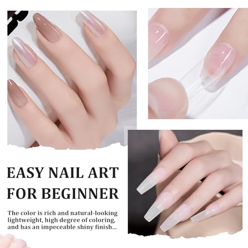 EODCI 28g Dipping Powder, Durchsichtig Dipping Nagelpulver, Dip Pulver Nagel Dipping Puder French Nagelkunst Serie Maniküre für Salon DIY & Hause Nagelpuder Spiegelpulver