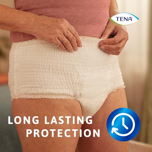 Image of TENA Normal Unisex Adult Diaper Pants Style, Small Size (S) | 15 Units x 2 | 30 Units | Waist 65-85cms | 26-34 inch | 3X Protection | World's Leading Incontinence Brand | For Heavy Urine Leaks