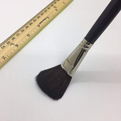 Xdt#168 Watercolor Paint Brushes Round Tip Black Goat Hair Extra Long Handle Set 2Pc Size #10#20 Filbert Style #TOP4