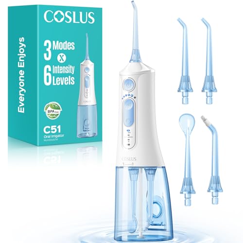 COSLUS Portable Water Flosser with 3 Modes