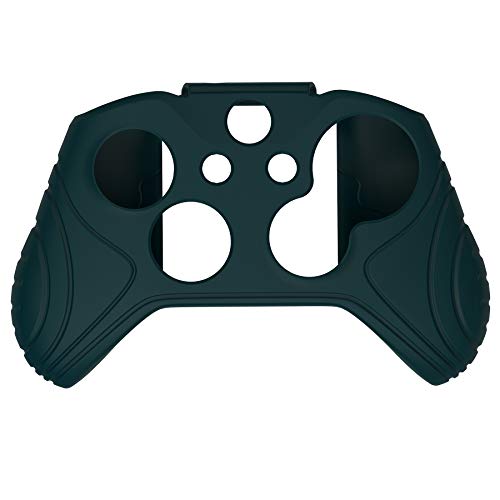 Playvital Samurai Edition Racing Green Anti-Slip Controller Grip Silicone Skin For Xbox One X/S Controller, Soft Rubber Protective Case Cover For Xbox One S/X Controller With Black Thumb Stick Caps #TOP1