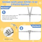 High Chair Straps Replacement Compatible with Graco Highchairs, Replacement Harness Straps for Most 5 Point High Chairs, Adjustable Universal High Chair Belt