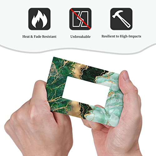 Green Marble Abstract Emerald Green 1 Gang Decora Light Switch Cover Single Rocker Wall Plate Decorative Switchplate Gfci Electrical Outlet Cover Faceplate For Bathroom Home Decor #TOP5