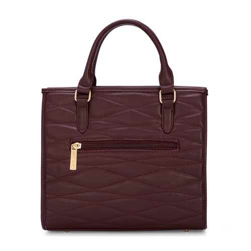 Image of Lavie Luxe Women's Lucie Quilted Large Box Tote Handbag | Tote Bag for Work | Ladies Purse | Stylish Shoulder Bag | Gift for Women