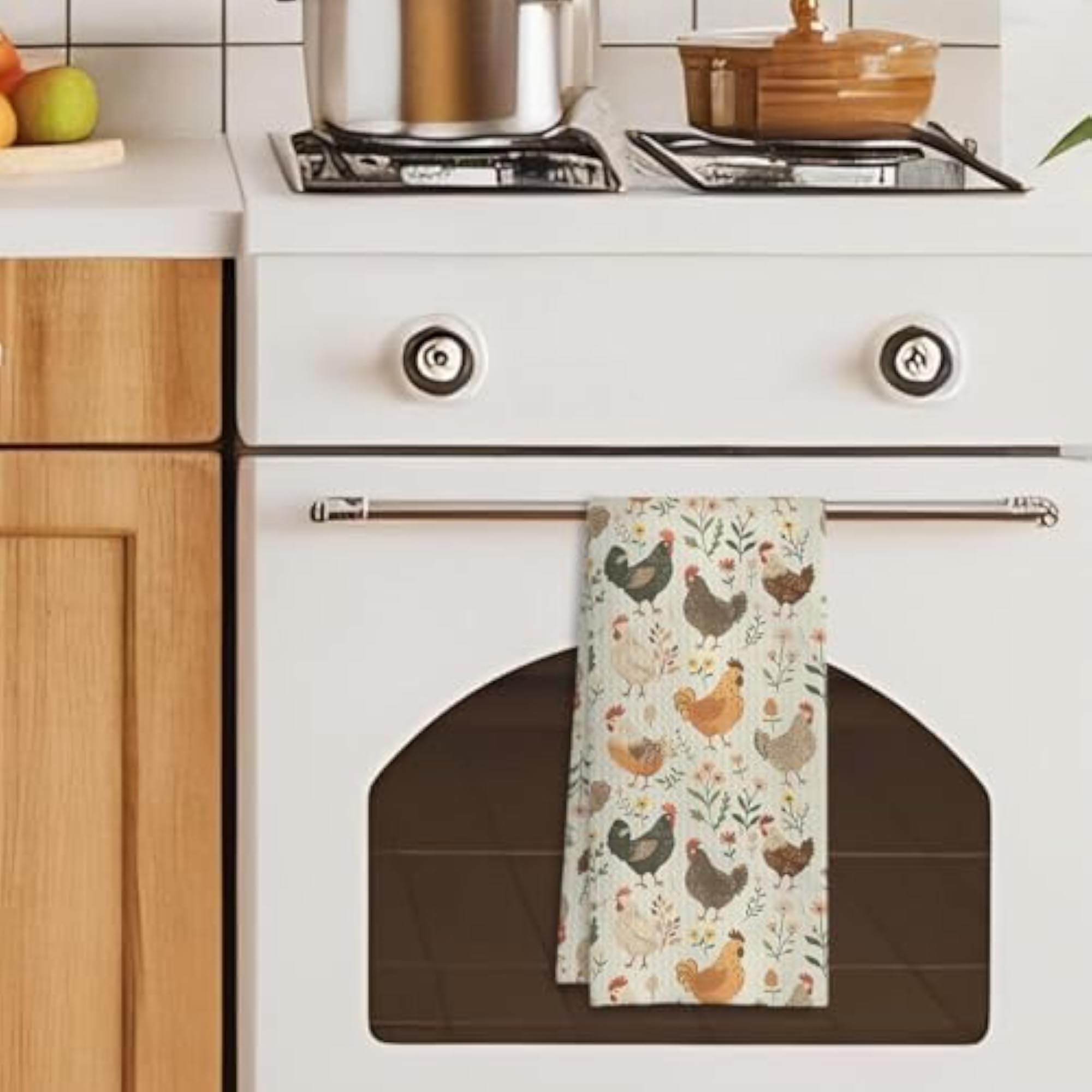 Farmhouse Chicken Rooster Kitchen Towels, Decorative Gift
