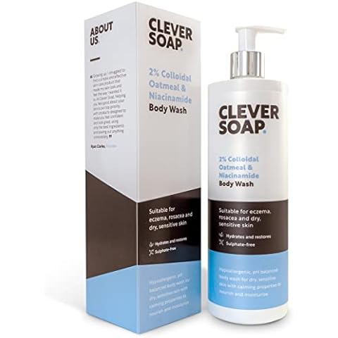 Clever Soap (500ml XL) 2% Colloidal Oatmeal & Niacinamide Body Wash | Sensitive Skin Cleanser Cover