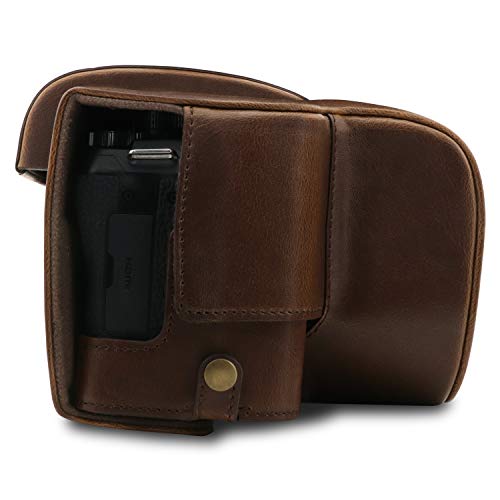 Funda de Cuero para Cámara MegaGear Compatible con Leica V-Lux 5 y Panasonic Lumix DC-FZ1000 II miniatura 5