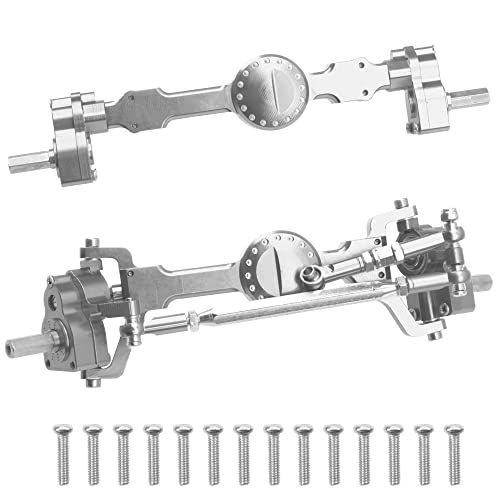 Vgoohobby Aluminum Alloy Front Rear Portal Axle Upgrade Part Compatible with MN Model MN99S MN98 D90 D91 D99 D99S MN90 1/12 RC Car (Silver) by Vgoohobby - Used condition - US$45.59