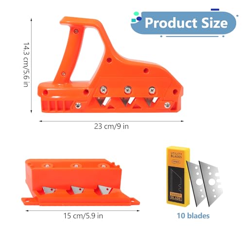 Kantenhobel für Gipskarton, mit 45 °+60 ° Kantenhobel und Klingen, Handhobel Schneidwerkzeuge, Gipskarton Schneider-Fasenhobel, für Die Dekoration und Den Abriss Von Baustellen Verwendet